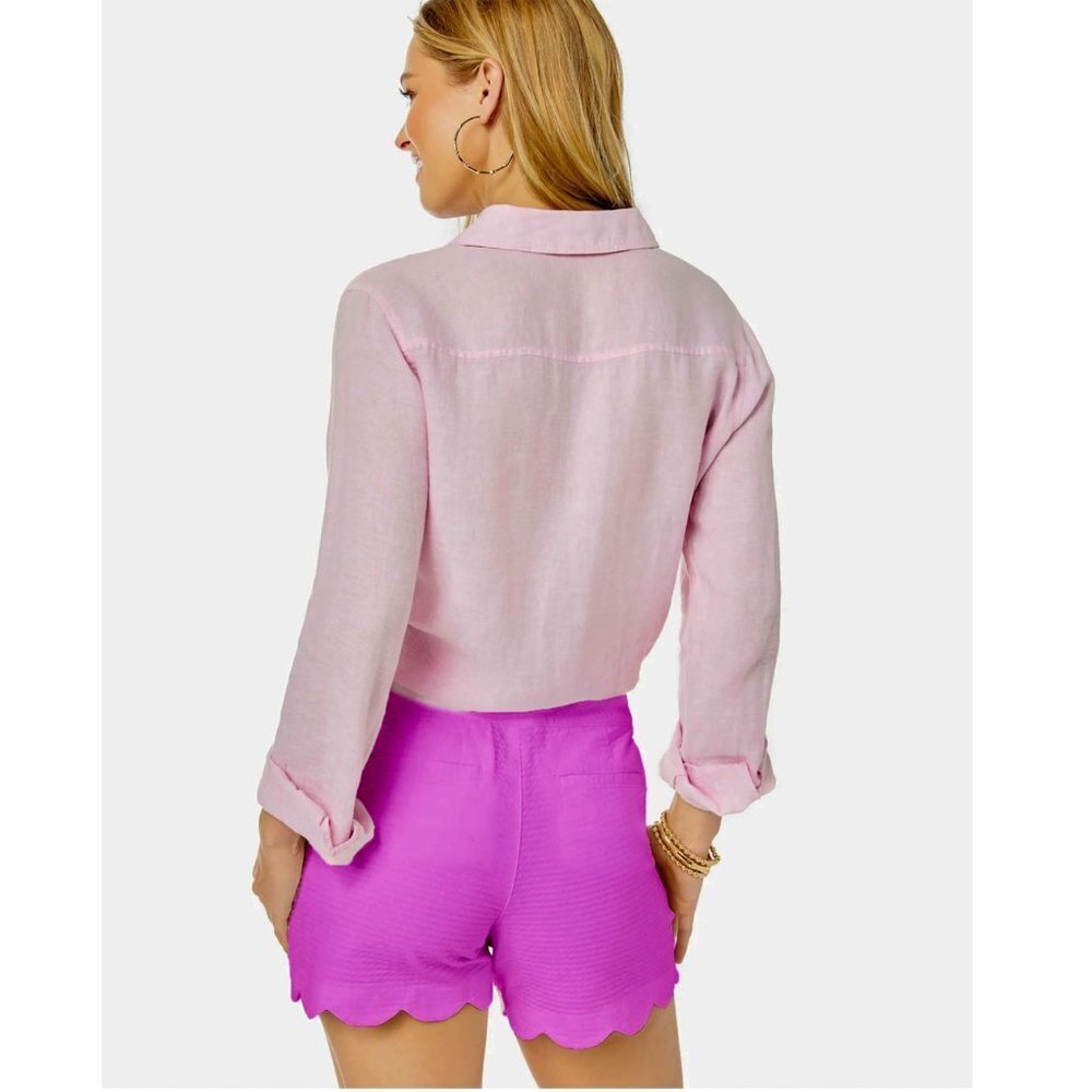 Bright Hot Pink 5” Lilly Pulitzer Buttercup Shorts - Picture 3 of 15